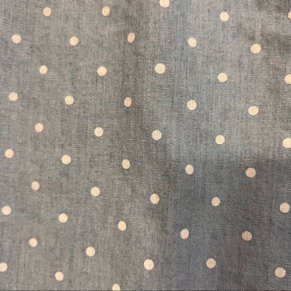 MADEWELL Blue Polka Dots Chambray Top Blouse Shirt SMALL S - Picture 4 of 12